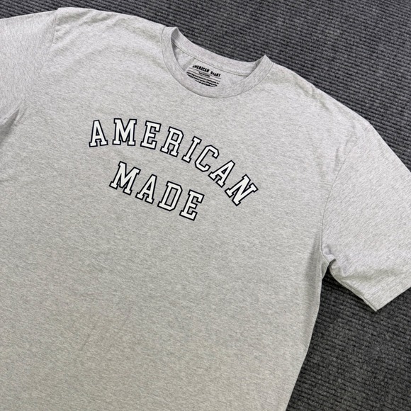 American Giant Other - American Giant Mens XXL American Made Graphic T-Shirt Gray Flag Collection USA